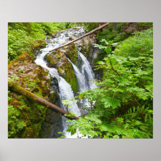 Póster Cascadas Sol Duc II en el Parque Nacional Olímpico