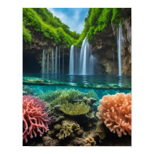 Cascadas tropicales coloridas