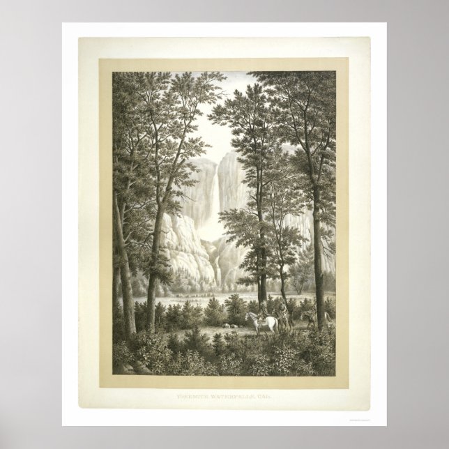 Póster Cascadas Yosemite, California (Frente)