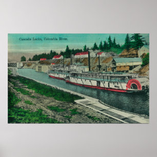 Póster Cascade Locks on the Columbia River