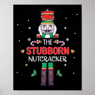Póster Cascanueces Terco Divertido Navidad Familia Conjun