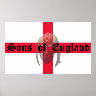 Póster Casco anglosajón de Inglaterra