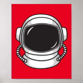 Póster casco astronauta