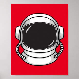 Póster casco astronauta