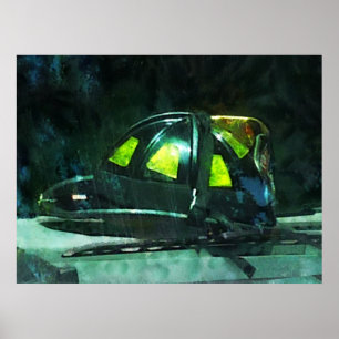 Póster Casco de bomberos