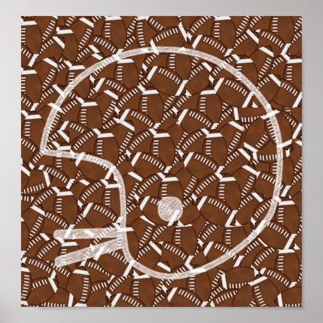 Póster Casco de fútbol (Frente)