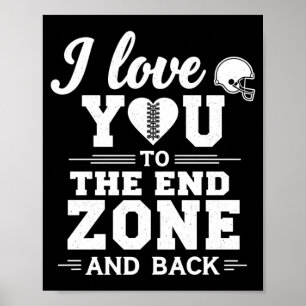 Póster Casco de fútbol americano para hombres Love To The