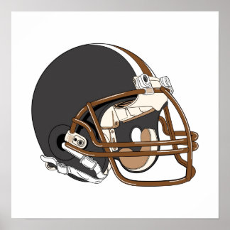 Póster Casco de Fútbol Marrón