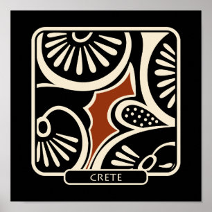 Póster casco de la cerámica de Creta