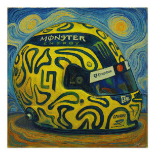 Póster Casco de Lando F1