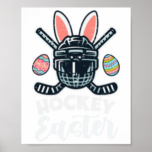 Póster Casco de Pascua de Hockey sobre Hielo Deportes Hom