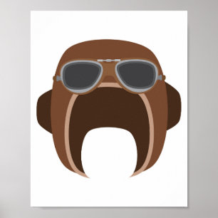 Póster Casco de Piloto