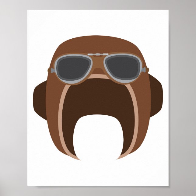 Póster Casco de Piloto (Frente)