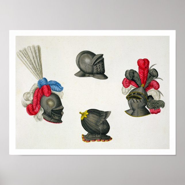 Póster Cascos, plato de 'A History of the Development (Frente)