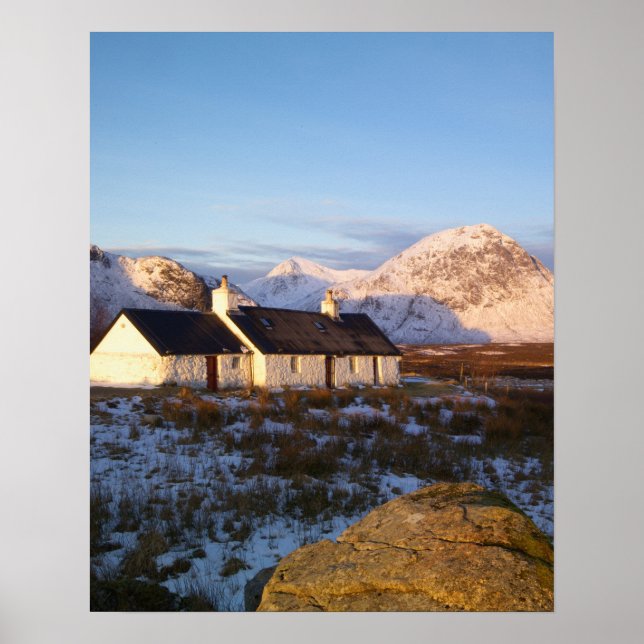 Póster Caseta de la Roca Negra, Glencoe, Tierras Altas, E (Frente)