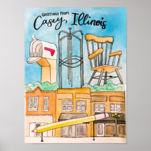 Póster Casey, cartel de viaje de IL