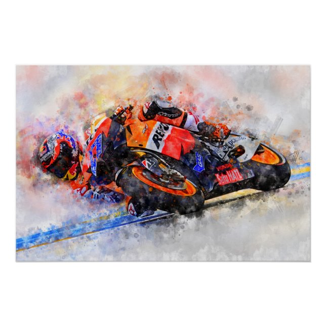 Póster Casey Stoner (Anverso)