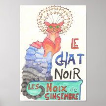 Casi Le Chat Noir, poster de nueces de jengibre