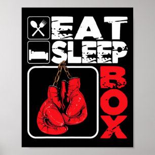 Póster Casilla de sueño - Boxeo Boxeador de Gimnasio Boxe