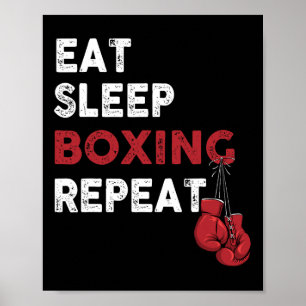 Póster Casilla de sueño - Boxeo Boxeador de Gimnasio Boxe