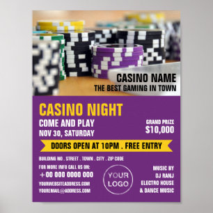 Póster Casino Chips, Casino Night, Gaming Industry