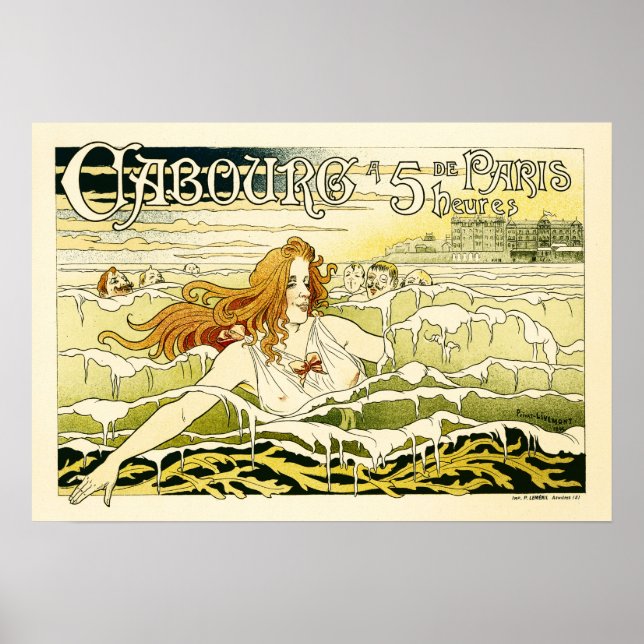 Póster CASINO DE CABOURG Paris Henri Privat Livemont Art (Frente)