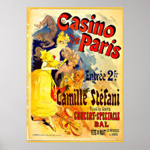 Póster Casino de París por Jules Cheret, afiche de época