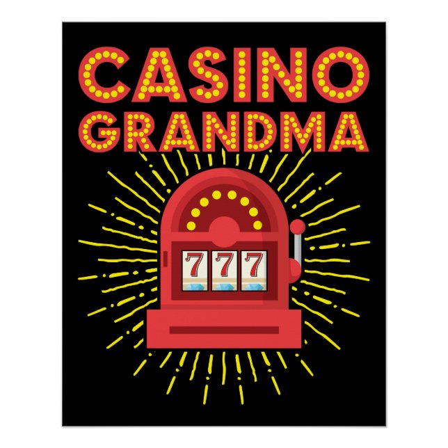 Póster Casino Grandma Gambling Granny (Anverso)