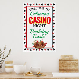 Póster Casino Night Personalizado