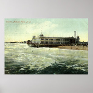 Póster Casino, parque NJ 1910 de Asbury