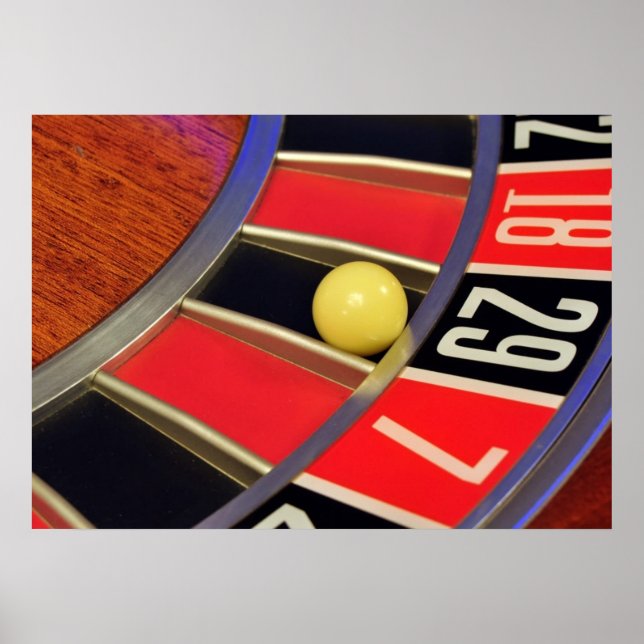 Póster casino roulette Wheelball número 29 juego (Frente)