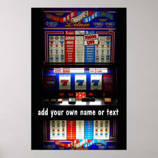 Póster Casino Slot Machine Lucky 7 Personalizado