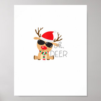 Póster Casj Boys Unisex Adults Reindeer Small Short Sleev