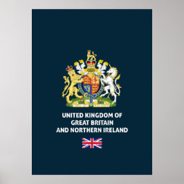 Póster Caso de teléfono con pasaporte del Reino Unido