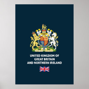 Póster Caso de teléfono con pasaporte del Reino Unido