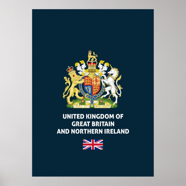 Póster Caso de teléfono con pasaporte del Reino Unido (Frente)