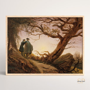 Póster Caspar David Friedrich Dos hombres contemplando la