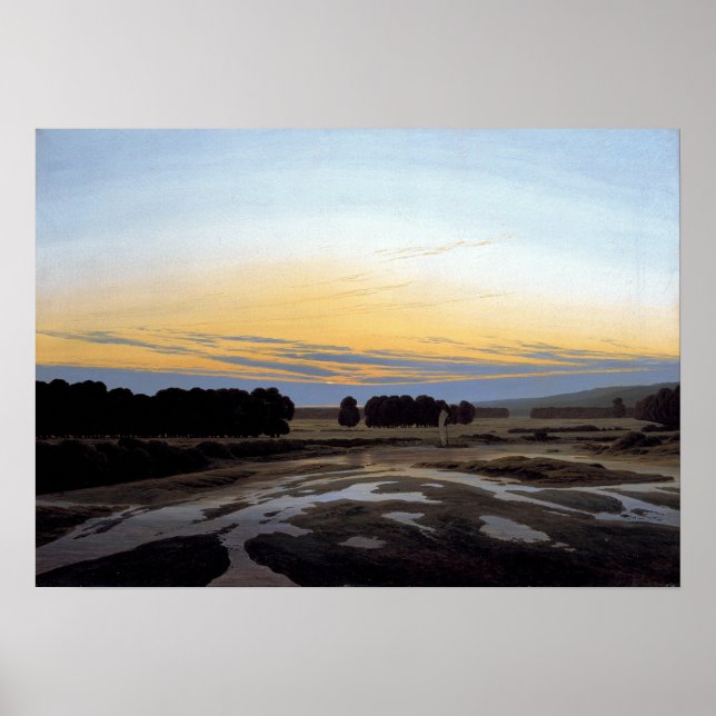 Póster Caspar David Friedrich El Grosse Gehege (Frente)