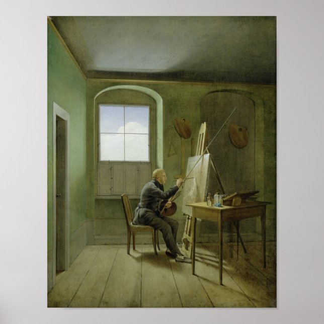 Póster Caspar David Friedrich en su estudio, 1811 (Frente)