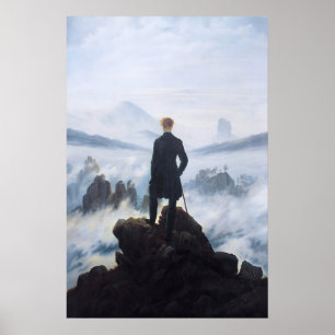 Póster Caspar David Friedrich Imprimir Viajero Sobre la