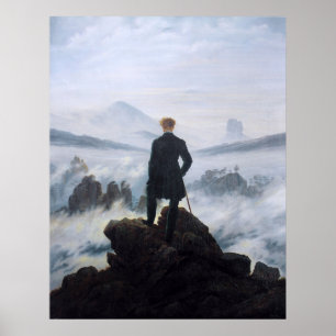 Póster CASPAR DAVID FRIEDRICH - Wanderer sobre el mar