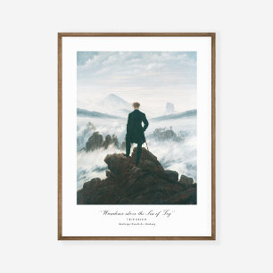 Póster Caspar David Friedrich Wanderer sobre el mar de la