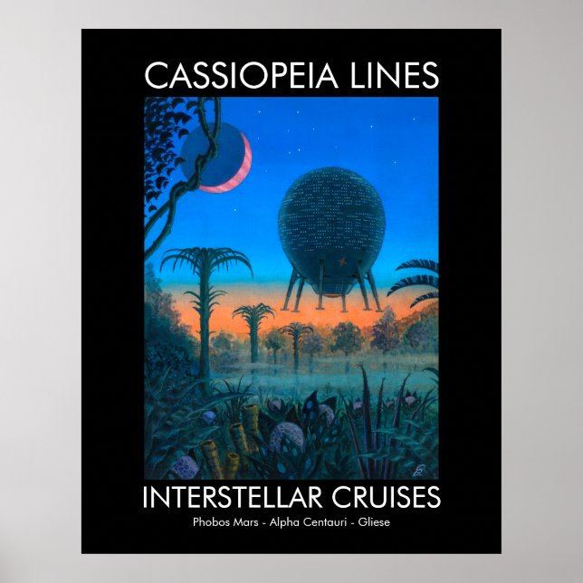 Póster Caspar de cruceros interestelares de ciencia ficci (Frente)