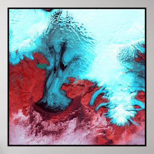 Póster Casquete glaciar Islandia del glaciar de