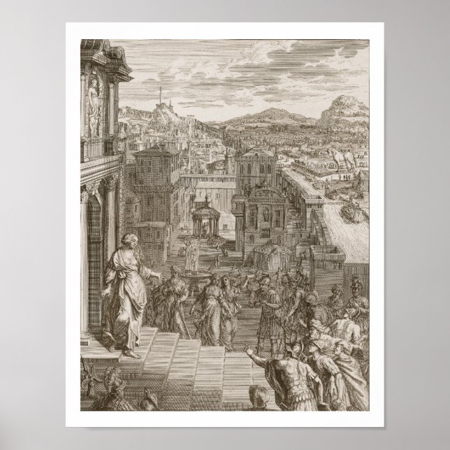 Póster Cassandra pronostica a los troyanos su destino y e (Frente)