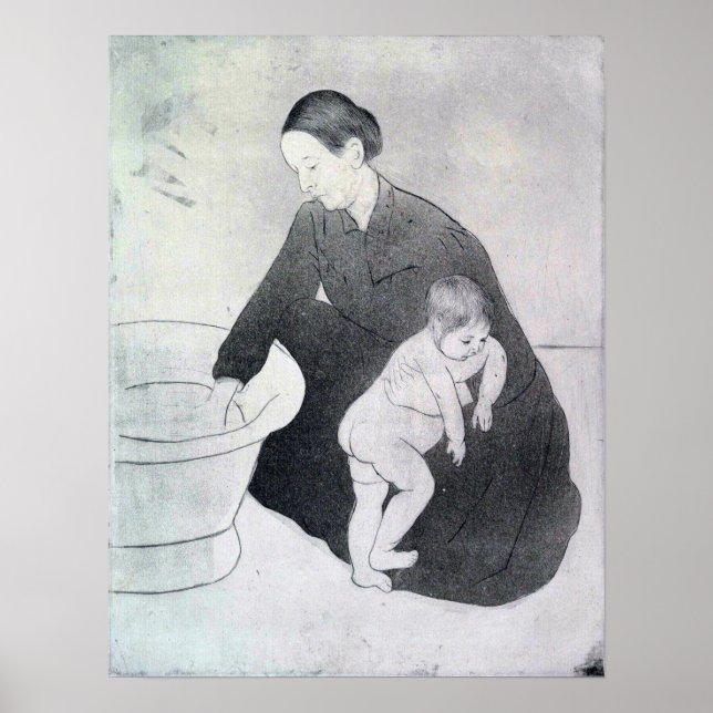 Póster Cassatt - Baño (Frente)