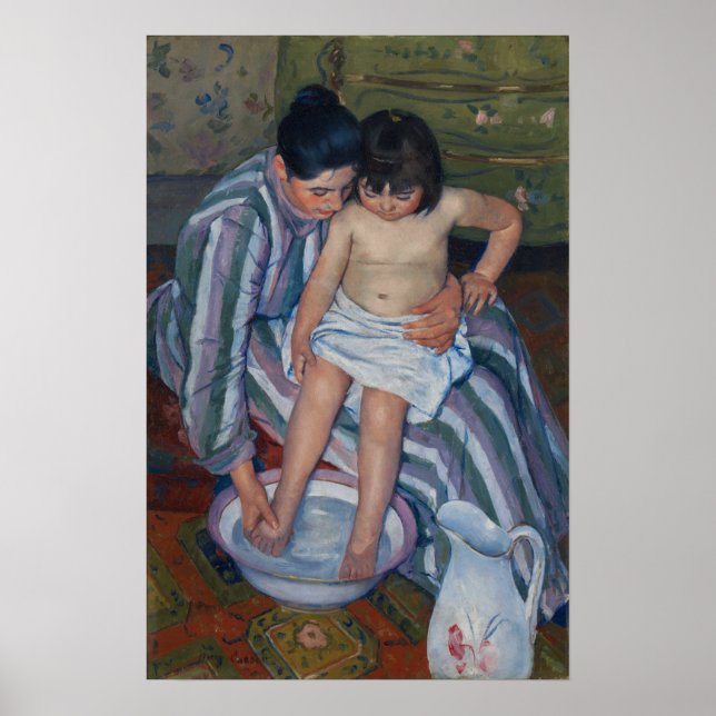 Póster Cassatt - Baño infantil (Frente)