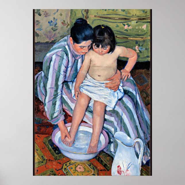 Póster Cassatt - El baño del niño (Frente)