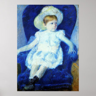 Póster Cassatt - Elsie In Blue Chair 1880