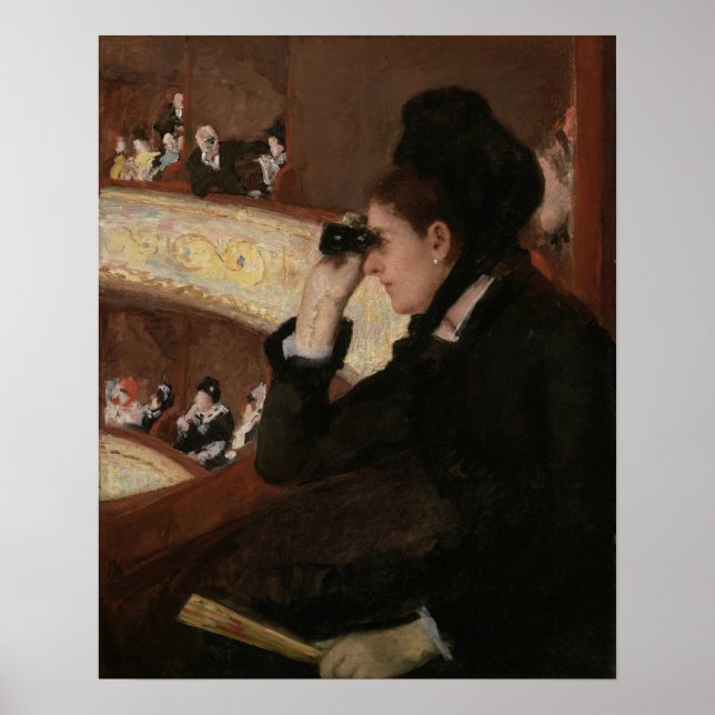 Póster Cassatt - En el palco (Frente)